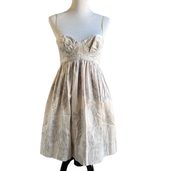 Rebecca Taylor Embroidered Bustier Dress Size 2 - Picture 1 of 8